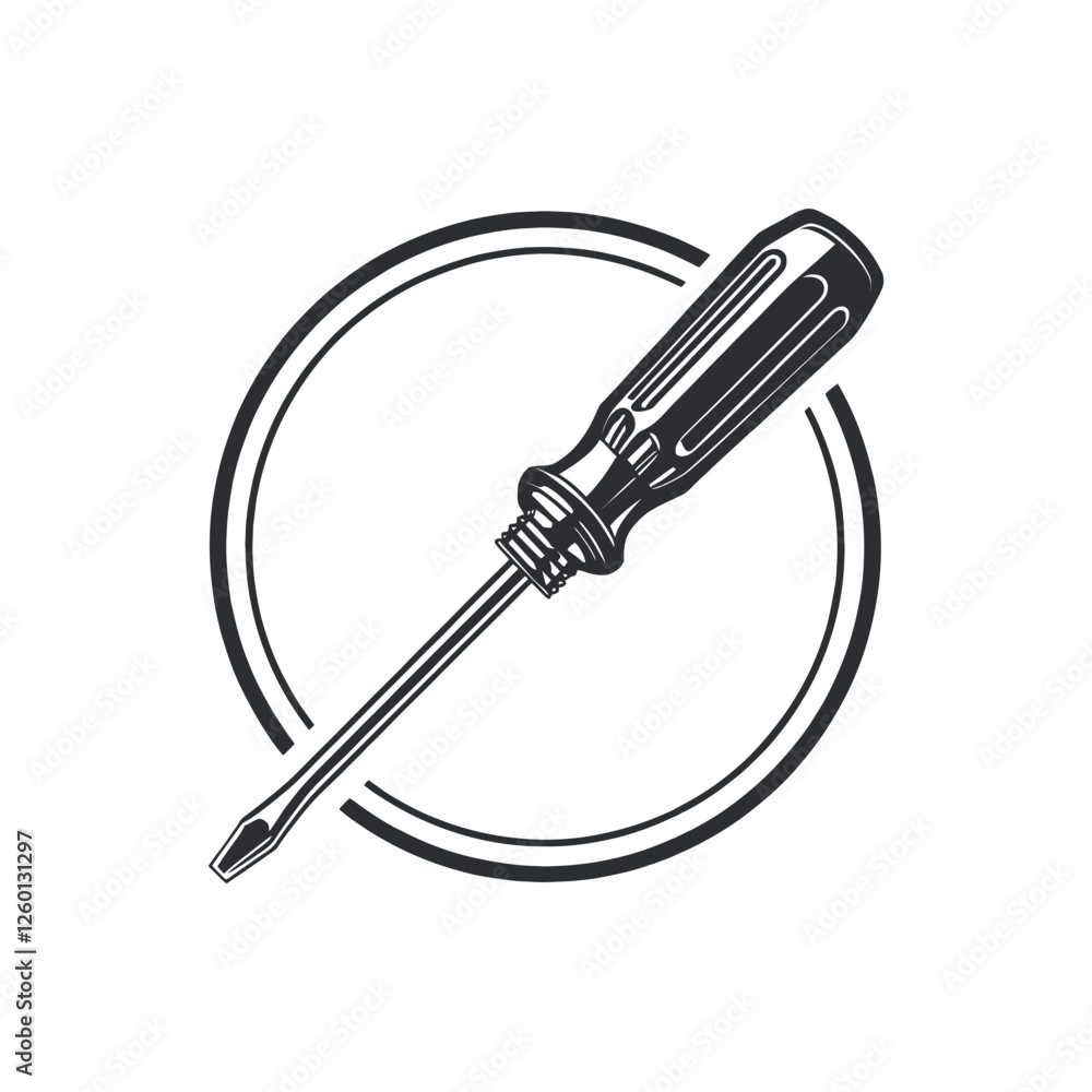 screwdriver silhouette vector logo screwdriver silhouette vector logo