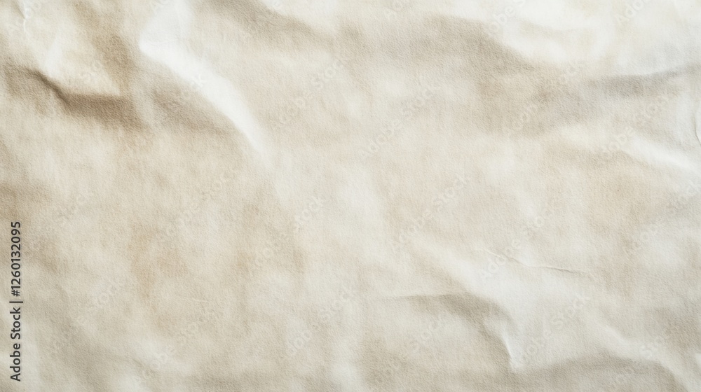 Naklejka premium Top-Down View of Pristine Sheepskin Parchment with Soft Aged Appearance: Spacious Center Awaits Your Text or Graphics