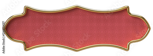 Elegant Coral and Gold Decorative Frame Banner