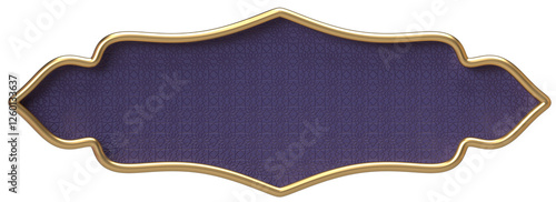 Elegant Purple and Gold Decorative Frame - Ornate Design Element