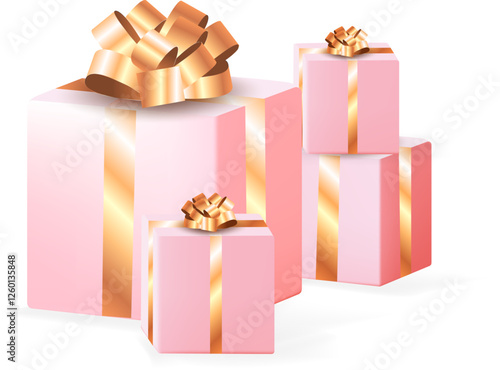 Many Pink Gift Boxes
