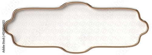Elegant Rose Gold and White Decorative Frame, Blank Template for Text or Design