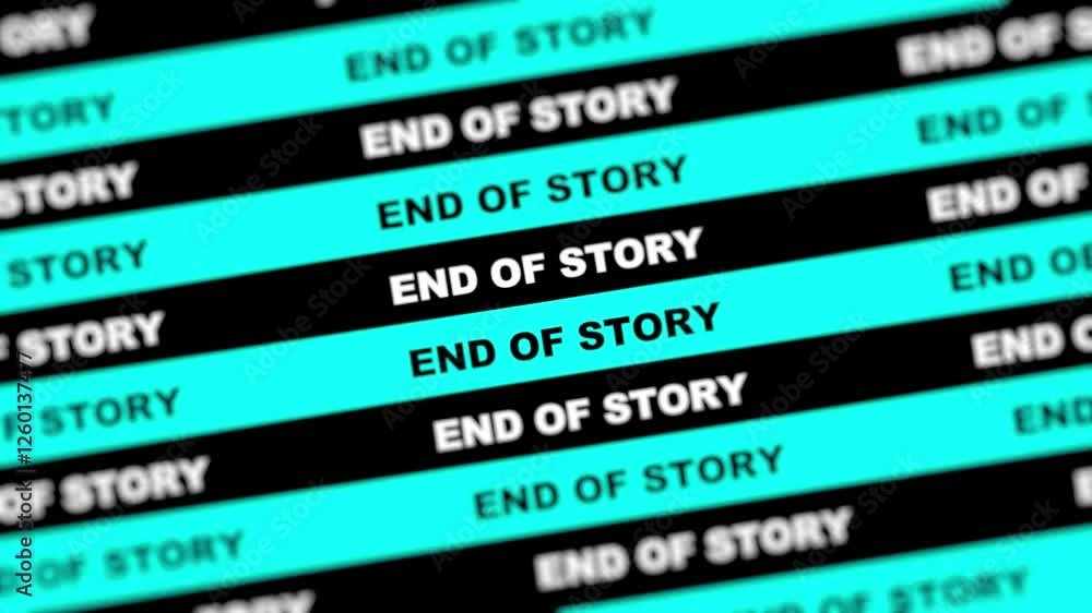 End Of Story Text Animation background 4K resolution.