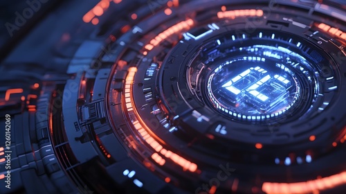 Wallpaper Mural a futuristic looking object with a glowing light inside of it Torontodigital.ca