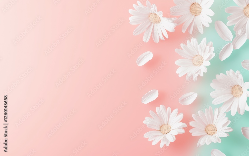 Flower petals falling soft color background nature photography floral arrangement close-up serenity in bloom