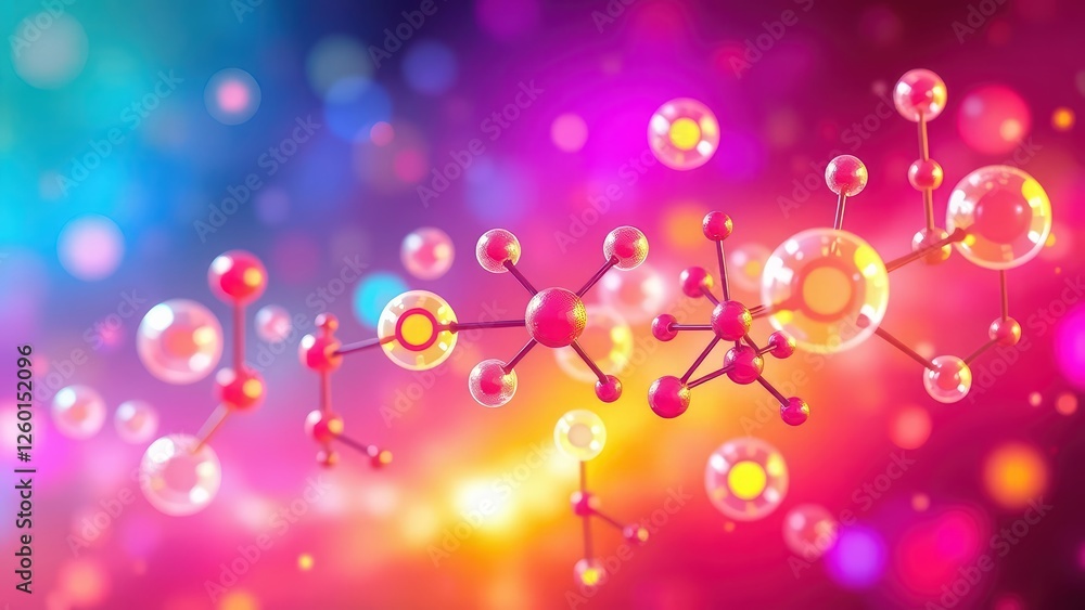 a vibrant abstract background with glowing colorful molecules. These molecules are a representation of scientific discovery, growth, and innovation. a vibrant abstract background with glowing colorful molecules. These molecules are a representation of scientific discovery, growth, and innovation.
