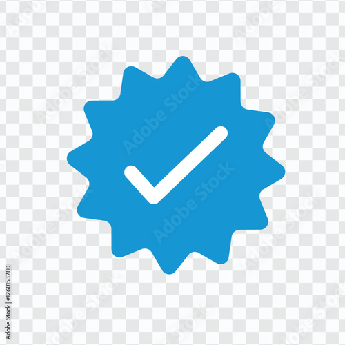 Facebook & Instagram Verified Badge Icon Vector Illustration