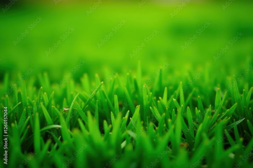 Fototapeta premium Newly cut hybrid grass, vibrant green, lush texture, mowing, botanical