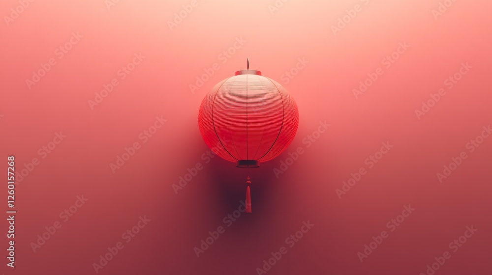 Obraz premium Chinese lanterns on red background