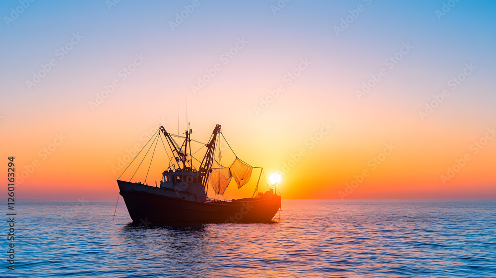 A lone fishing sailboat drifting on the open ocean at sunset, symbolizing solitude and the peaceful rhythm of the sea.
A lone fishing sailboat drifting on the open ocean at sunset, symbolizing solitude and the peaceful rhythm of the sea.