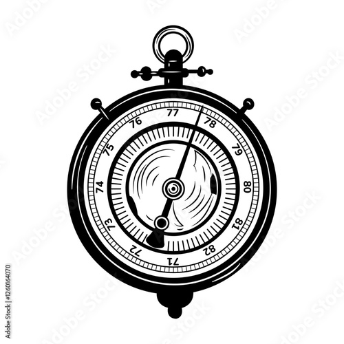 A vintage style icon of barometer