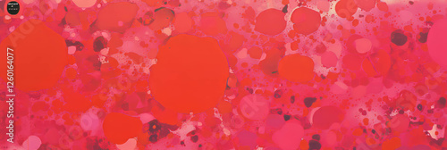 Mottled red and orange texture with vibrant overlapping patches across the surface photo