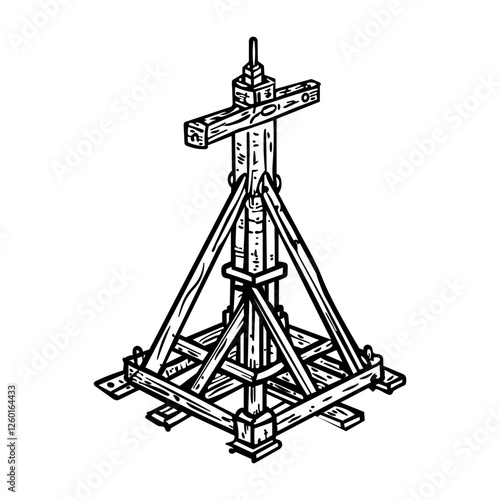 A sketchy icon of a wooden mast section