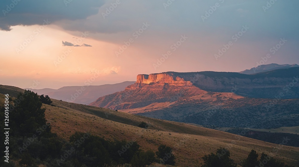 Fototapeta premium Sunset Canyon Cliffs Landscape Western Dramatic