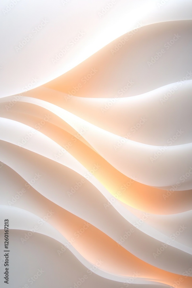 Obraz premium Soft undulating waves create an ethereal ambiance with gentle li