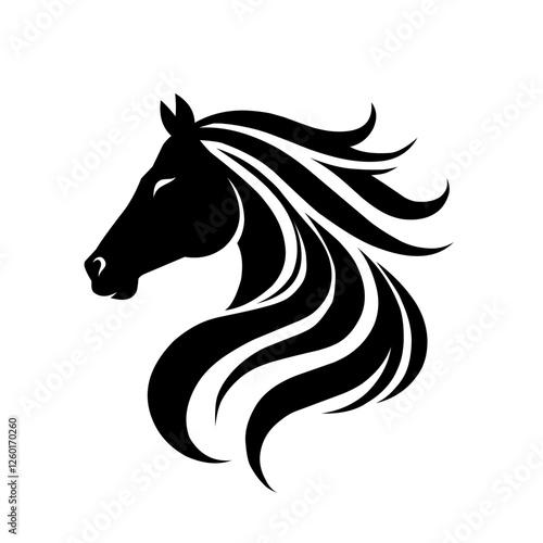 Elegant horse silhouette logo