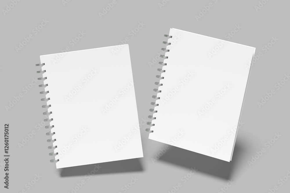 elegant a5 spiral notebook blank mockup elegant a5 spiral notebook blank mockup