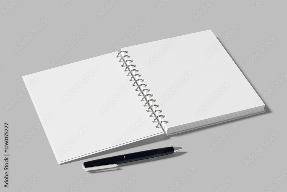 elegant a5 spiral notebook blank mockup elegant a5 spiral notebook blank mockup