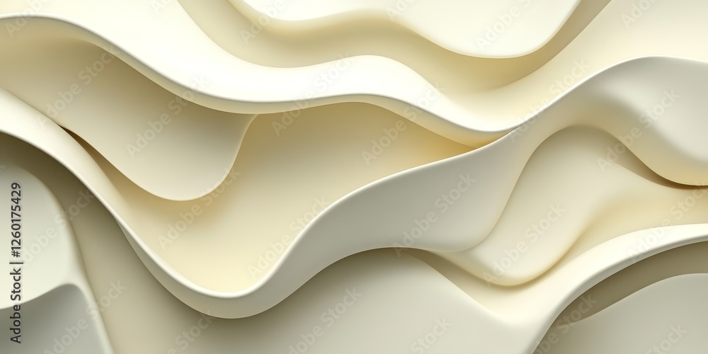 Obraz premium Abstract Minimalist Background, 3D Low Profile Style Delicate Gentle Light Yellow, Texture, Elegant