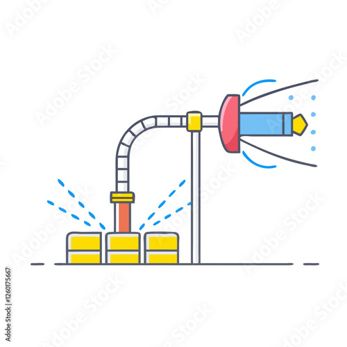 containment boom icon, containment boom vector illustration-simple illustration of containment boom, perfect for containment boom logos and icons
