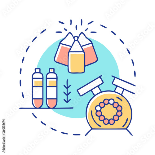 containment boom icon, containment boom vector illustration-simple illustration of containment boom, perfect for containment boom logos and icons