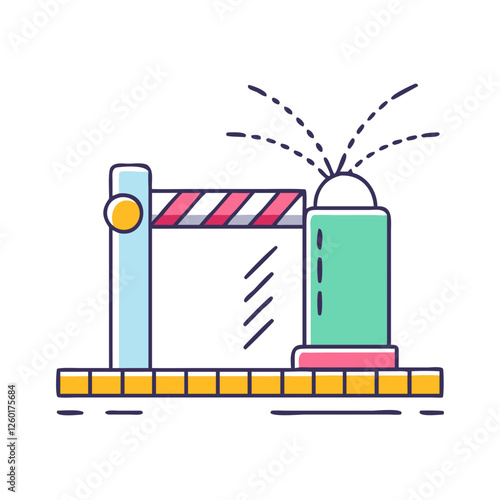 containment boom icon, containment boom vector illustration-simple illustration of containment boom, perfect for containment boom logos and icons