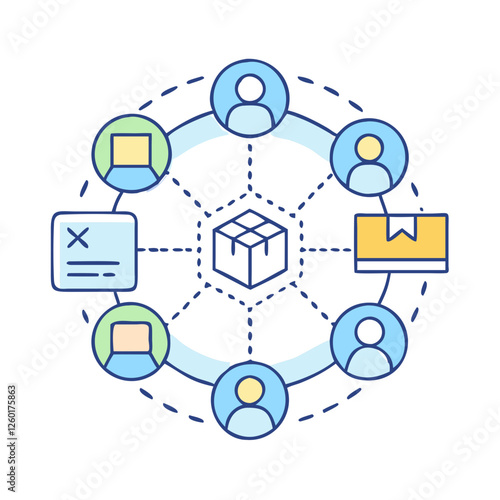 distribution network icon, distribution network vector illustration-simple illustration of distribution network, perfect for distribution network logos and icons