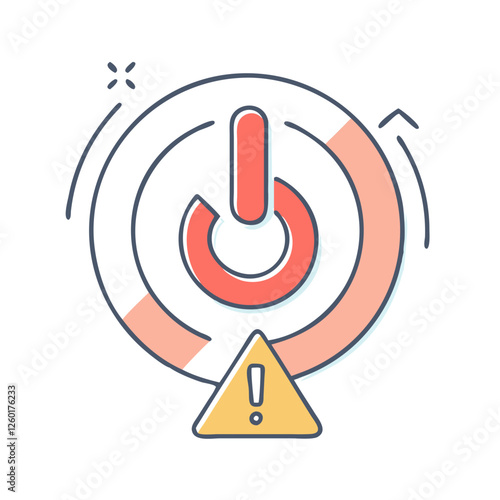 emergency shutdown icon, emergency shutdown vector illustration-simple illustration of emergency shutdown, perfect for emergency shutdown logos and icons