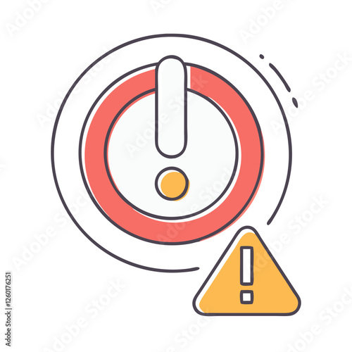 emergency shutdown icon, emergency shutdown vector illustration-simple illustration of emergency shutdown, perfect for emergency shutdown logos and icons
