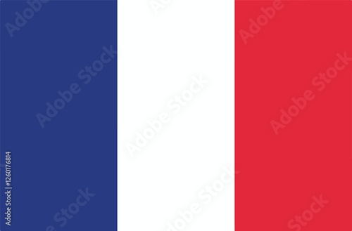A clean, vibrant representation of the French flag, showcasing the iconic blue, white, and red tricolor.