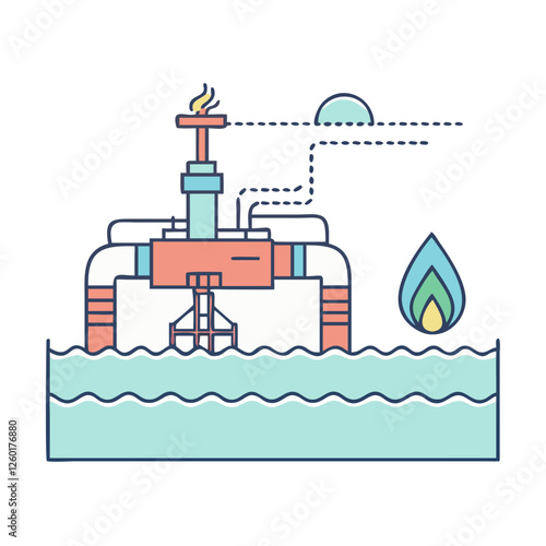 gas field icon, gas field vector illustration-simple illustration of gas field, perfect for gas field logos and icons