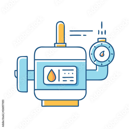 gas meter icon, gas meter vector illustration-simple illustration of gas meter, perfect for gas meter logos and icons