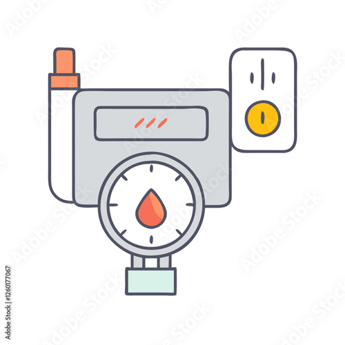 gas meter icon, gas meter vector illustration-simple illustration of gas meter, perfect for gas meter logos and icons
