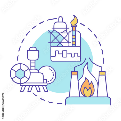 gas production icon, gas production vector illustration-simple illustration of gas production, perfect for gas production logos and icons