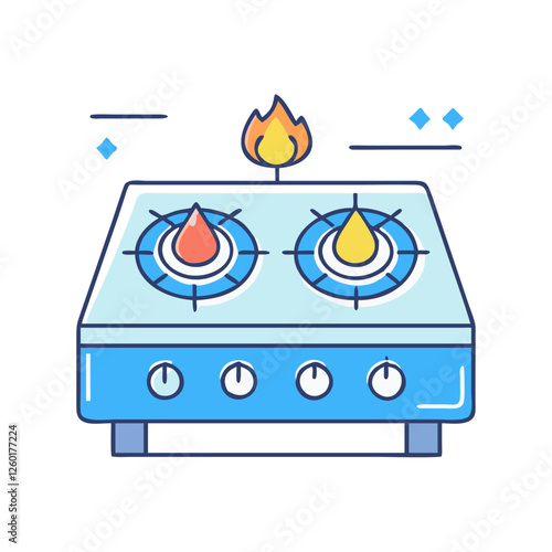 gas stove icon, gas stove vector illustration-simple illustration of gas stove, perfect for gas stove logos and icons