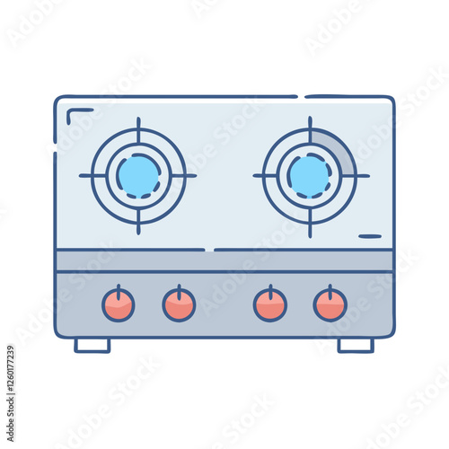 gas stove icon, gas stove vector illustration-simple illustration of gas stove, perfect for gas stove logos and icons