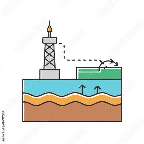 hydraulic fracturing icon, hydraulic fracturing vector illustration-simple illustration of hydraulic fracturing, perfect for hydraulic fracturing logos and icons