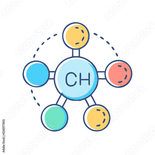 methane icon, methane vector illustration-simple illustration of methane, perfect for methane logos and icons
