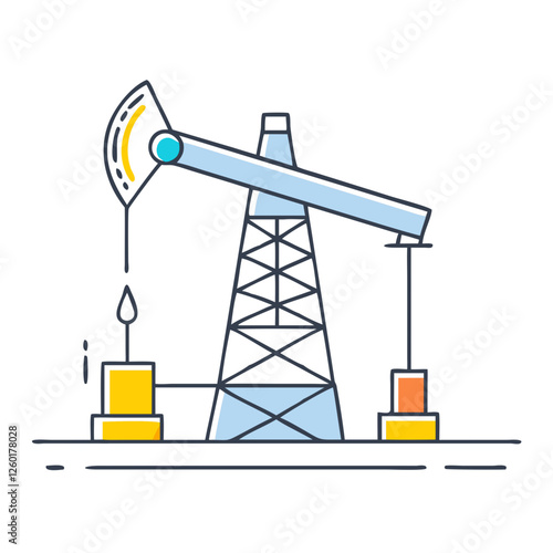 oil derrick icon, oil derrick vector illustration-simple illustration of oil derrick, perfect for oil derrick logos and icons
