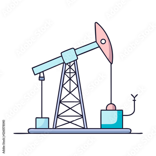 oil derrick icon, oil derrick vector illustration-simple illustration of oil derrick, perfect for oil derrick logos and icons