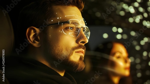 Ai vehicle hijacking scenario urban night hyperrealistic image technology concept dramatic lighting