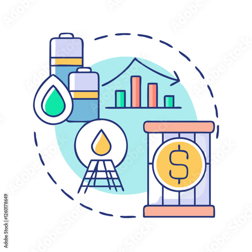 oil trading icon, oil trading vector illustration-simple illustration of oil trading, perfect for oil trading logos and icons