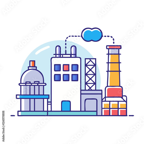 petrochemical plant icon, petrochemical plant vector illustration-simple illustration of petrochemical plant, perfect for petrochemical plant logos and icons