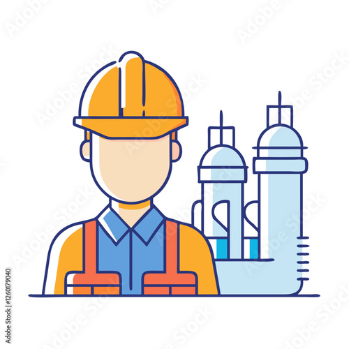 refinery worker icon, refinery worker vector illustration-simple illustration of refinery worker, perfect for refinery worker logos and icons