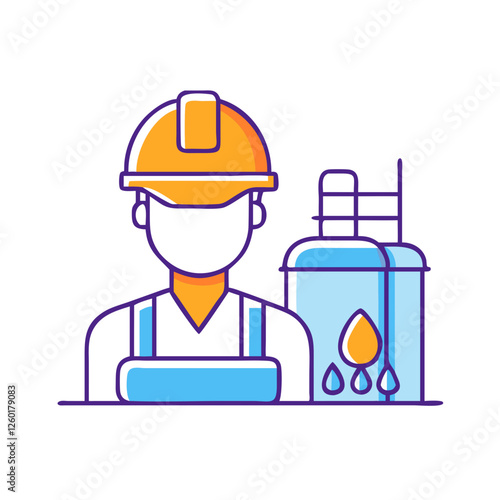 refinery worker icon, refinery worker vector illustration-simple illustration of refinery worker, perfect for refinery worker logos and icons