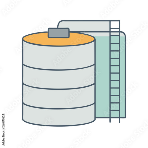 storage tank icon, storage tank vector illustration-simple illustration of storage tank, perfect for storage tank logos and icons