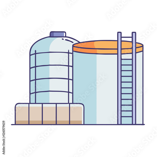 storage tank icon, storage tank vector illustration-simple illustration of storage tank, perfect for storage tank logos and icons