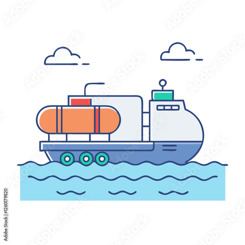 tanker loading icon, tanker loading vector illustration-simple illustration of tanker loading, perfect for tanker loading logos and icons