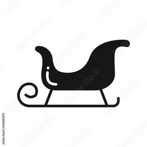 Grab this amazing christmas sleigh icon design in modern style