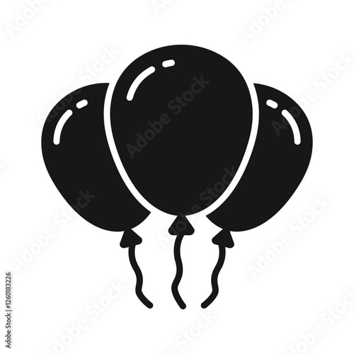 Bunch of balloons in modern design style, ready to use vector